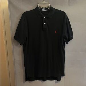 Polo by Ralph Lauren Men's Black Shirt with Red Logo